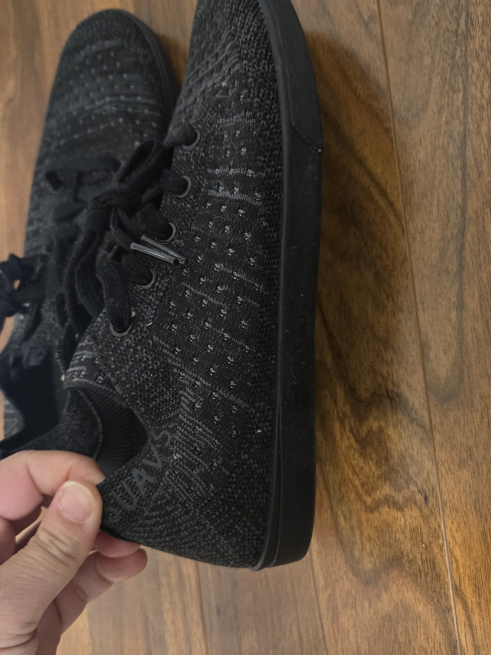 Women's Black Knit Casual Sneakers